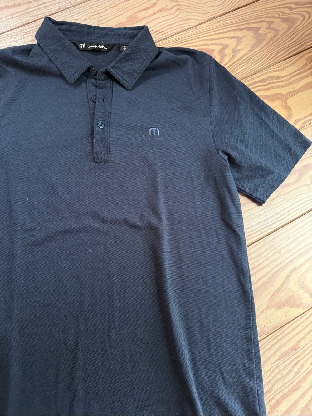 TravisMathew Navy Blue Polo Shirt Size M